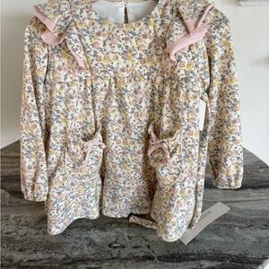 NWT! Isobella & Chloe Floral Baby Dress with Ruffles